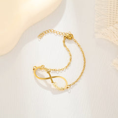 Customized 4 Name infinity bracelet for women