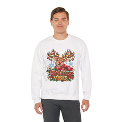 Holiday Vibes Reindeer Christmas Sweatshirt