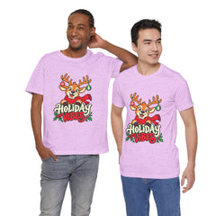 Holiday Vibes Reindeer Christmas T-Shirt