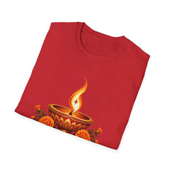 Tihar Festival Diya and Marigold T-Shirt
