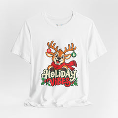 Holiday Vibes Reindeer Christmas T-Shirt