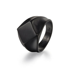 Minimalist geometric square diamond-shaped retro rings