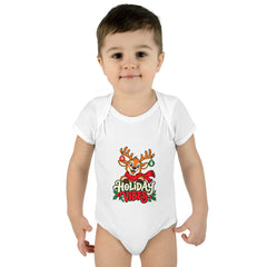 Holiday Vibes Reindeer Baby Bodysuit