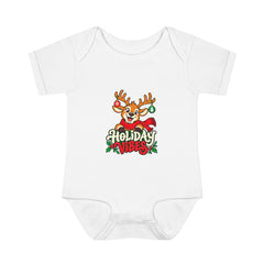 Holiday Vibes Reindeer Baby Bodysuit