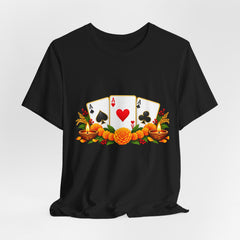 Poker Cards and Tropical Fruit Jersey T-Shirt