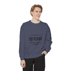 Personalizable: Authentic “50 Years of Not Giving a Damn” Sweatshirt
