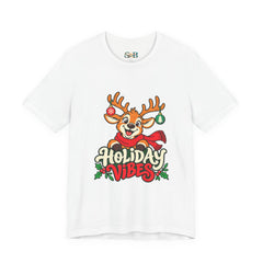 Holiday Vibes Reindeer Christmas T-Shirt