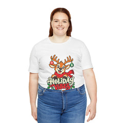 Holiday Vibes Reindeer Christmas T-Shirt