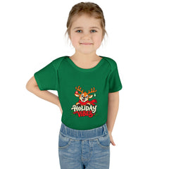 Holiday Vibes Reindeer Baby Bodysuit