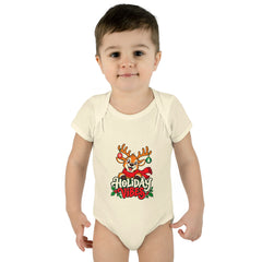 Holiday Vibes Reindeer Baby Bodysuit