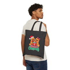 Sweet Christmas Gingerbread Cotton Canvas Tote Bag