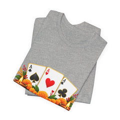 Poker Cards and Tropical Fruit Jersey T-Shirt