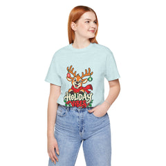 Holiday Vibes Reindeer Christmas T-Shirt