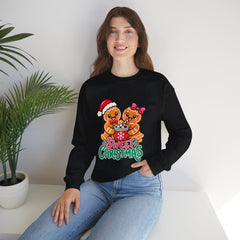 Sweet Christmas Gingerbread Bears Crewneck Sweatshirt
