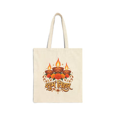 Shubh Diwali Canvas Tote Bag – Festive Indian Floral Design