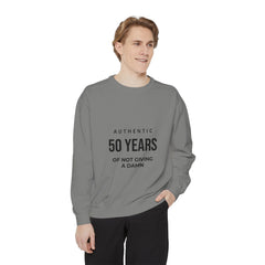 Personalizable: Authentic “50 Years of Not Giving a Damn” Sweatshirt