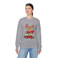 Holiday Vibes Reindeer Christmas Sweatshirt
