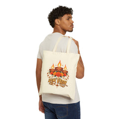 Shubh Diwali Canvas Tote Bag – Festive Indian Floral Design