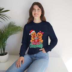 Sweet Christmas Gingerbread Bears Crewneck Sweatshirt