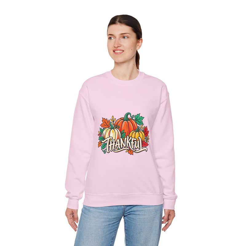 Thankful Pumpkin Thanksgiving Crewneck Sweatshirt