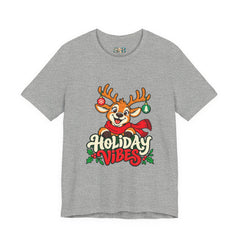 Holiday Vibes Reindeer Christmas T-Shirt