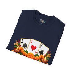 Tihar Themed T-Shirt – Colorful Poker Game Design