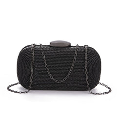 PU women's bag single shoulder woven evening bag