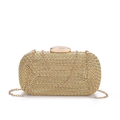 PU women's bag single shoulder woven evening bag