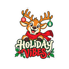 Holiday Vibes Reindeer Kiss-Cut Sticker
