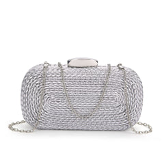 PU women's bag single shoulder woven evening bag
