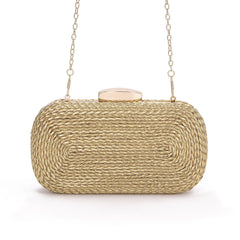 PU women's bag single shoulder woven evening bag