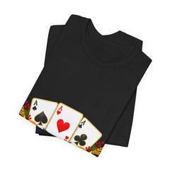 Playing Cards and Floral Casino T-Shirt