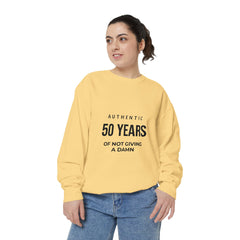 Personalizable: Authentic “50 Years of Not Giving a Damn” Sweatshirt