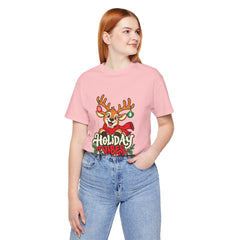 Holiday Vibes Reindeer Christmas T-Shirt