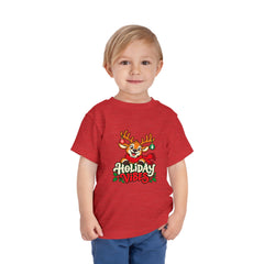 Holiday Vibes Reindeer Toddler Tee
