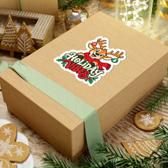 Holiday Vibes Reindeer Kiss-Cut Sticker