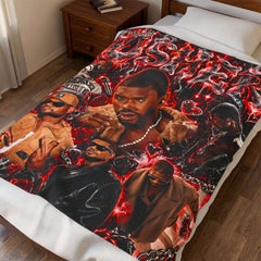 “Usher” Velveteen Plush Blanket
