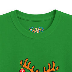 Kids Holiday Vibes Reindeer Christmas Tee