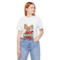Holiday Vibes Reindeer Christmas T-Shirt