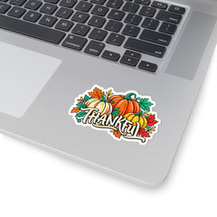 Thankful Pumpkin Harvest Kiss-Cut Sticker