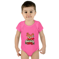 Holiday Vibes Reindeer Baby Bodysuit