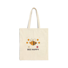 Bee Happy Canvas Tote Bag