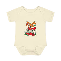 Holiday Vibes Reindeer Baby Bodysuit