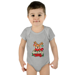 Holiday Vibes Reindeer Baby Bodysuit