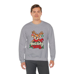 Holiday Vibes Reindeer Christmas Sweatshirt