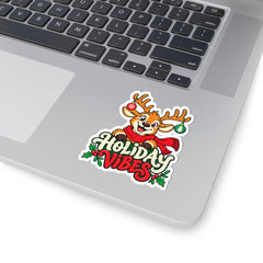 Holiday Vibes Reindeer Kiss-Cut Sticker