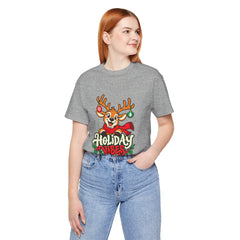 Holiday Vibes Reindeer Christmas T-Shirt