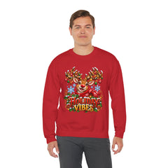Holiday Vibes Reindeer Christmas Sweatshirt