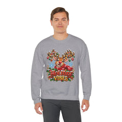 Holiday Vibes Reindeer Christmas Sweatshirt