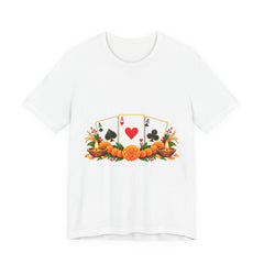 Playing Cards and Floral Casino T-Shirt